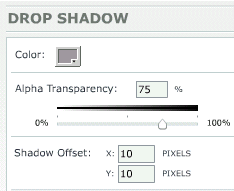 Effects/ Drop Shadow: 