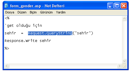kodlarımızı yazdıktan sonra gönderiyoruz ve şekil alttaki gibi sonuç alıyoruz.