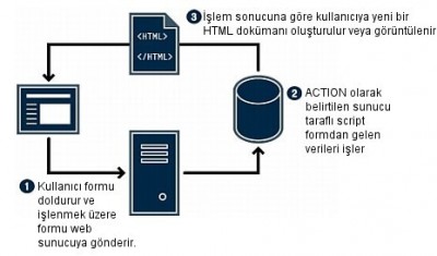 Dreamweaver Formlar ve ziyaretçi ile sunucu
arasındaki iletişimin işleyiş mantığı