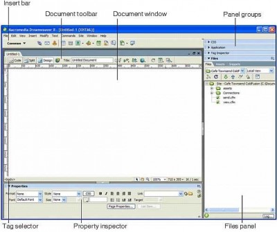 Dreamweaver 8 çalışma ortamı