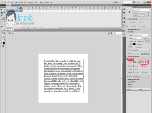 Adobe Flash CS5 Text Alanları ile ilgili Yenilikler